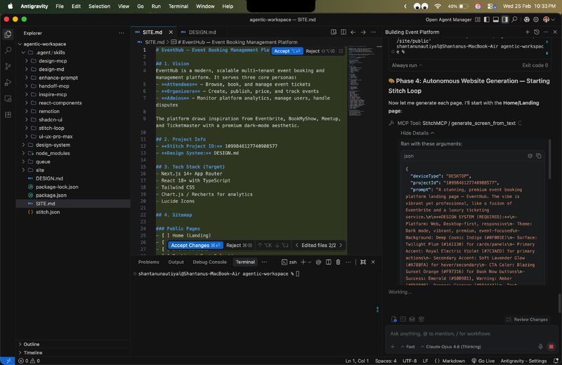 Google Stitch + Antigravity: From Idea to Code in Hours