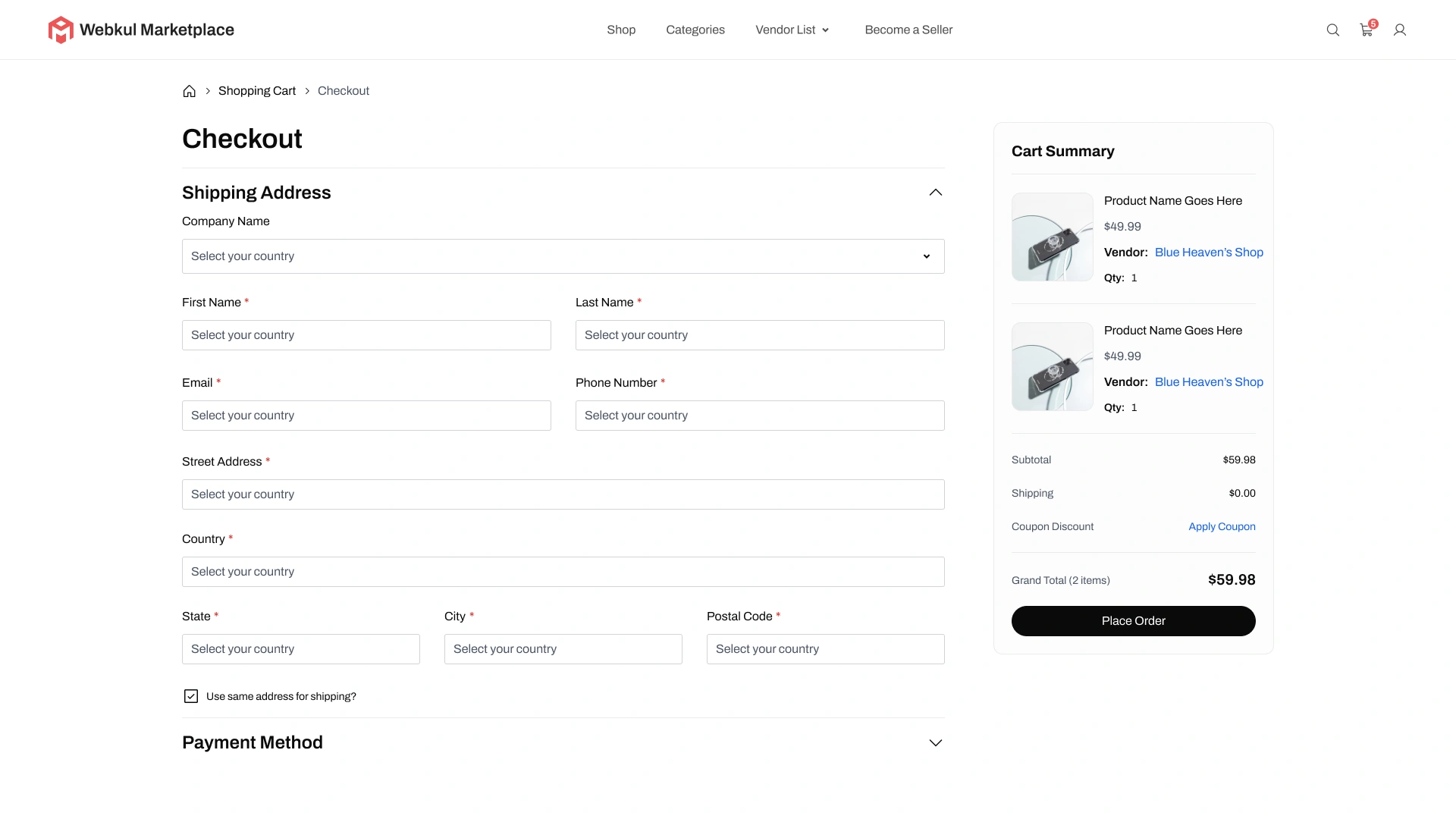 Express 3-Step Multi-Seller Checkout