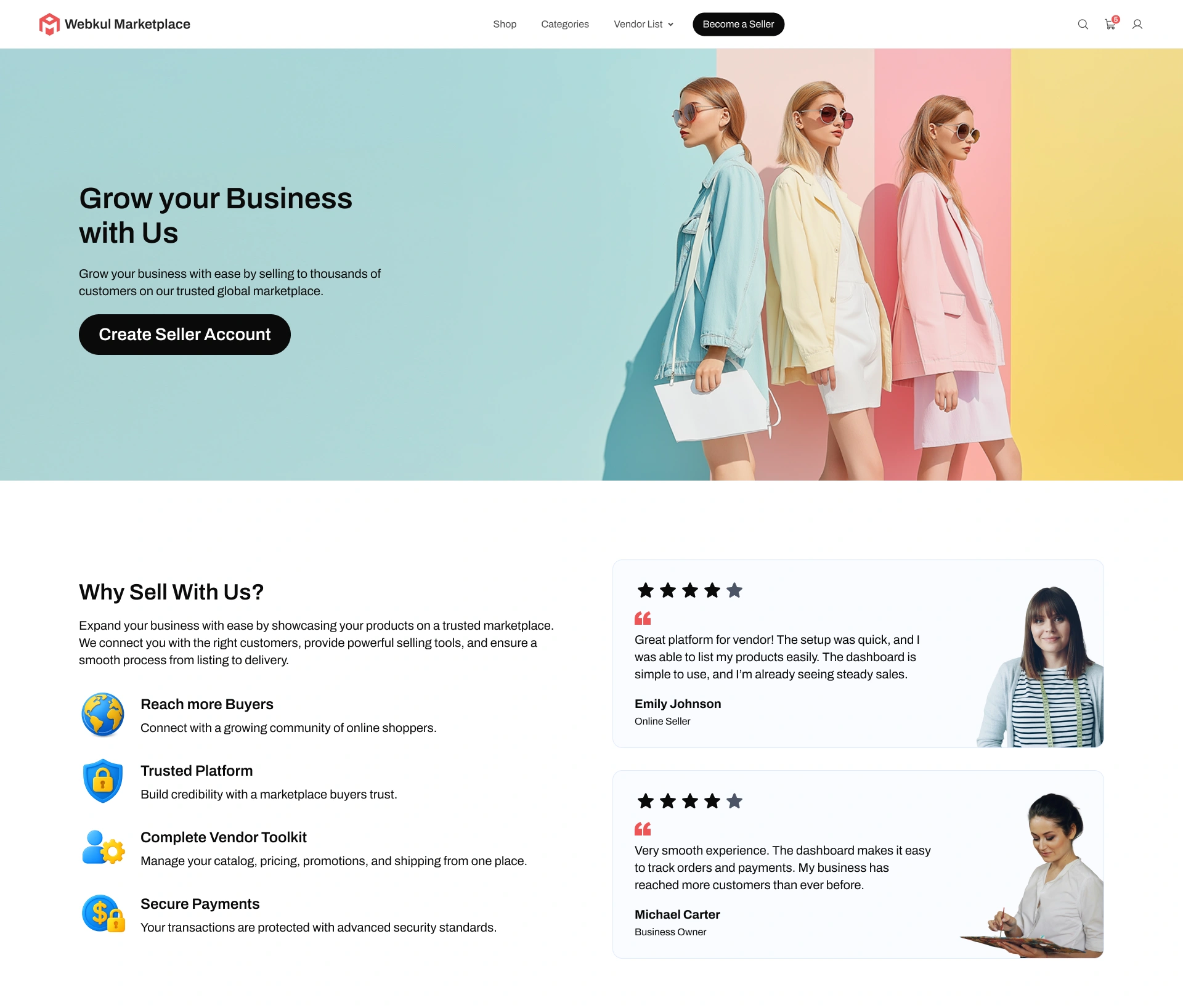 Merchant Seller Central Dashboard