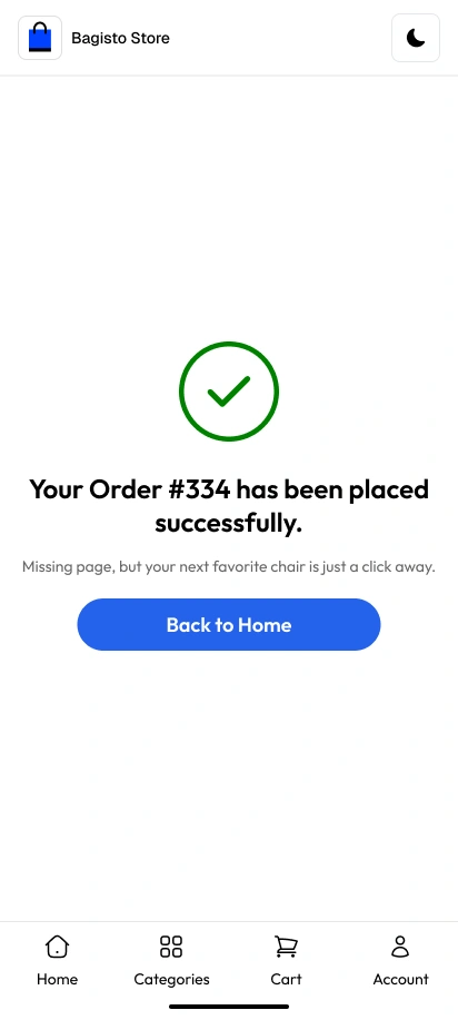 Order Success Confirmation