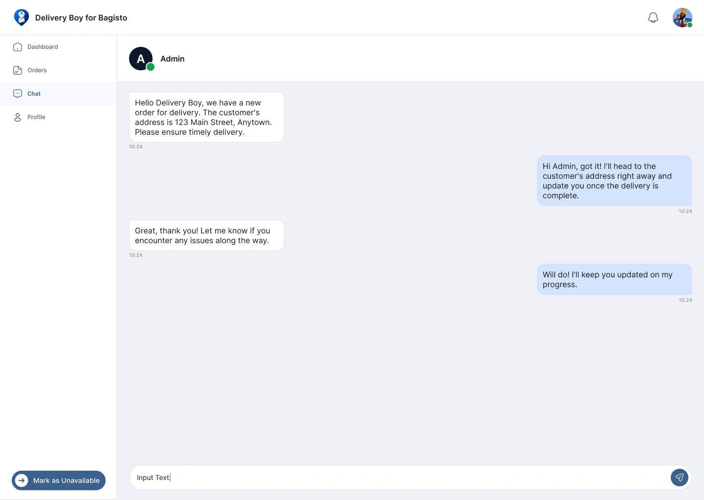 Dispatcher & Driver Live Messaging Hub