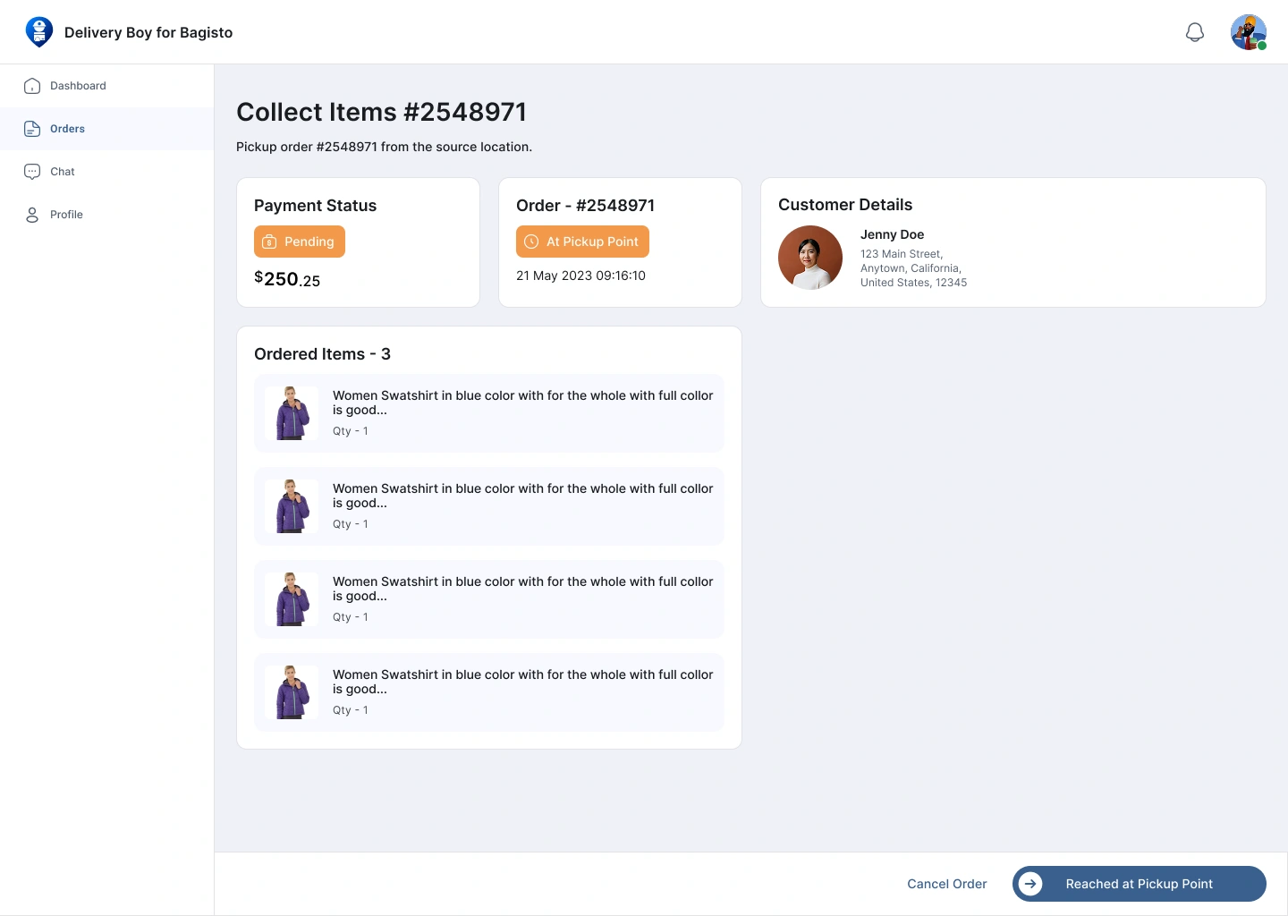 Warehouse Item Collection Checklist