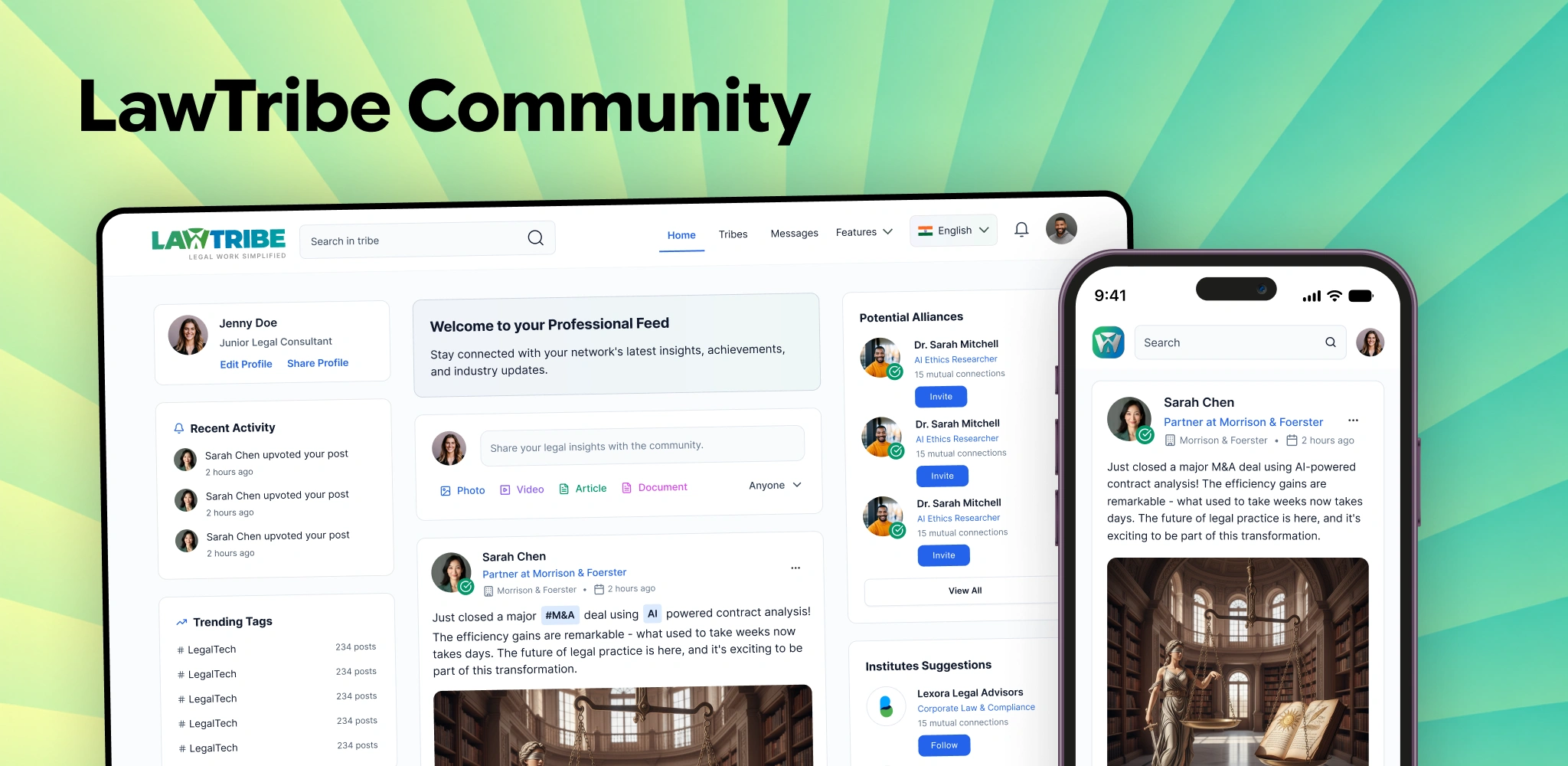 LawTribe — Community Mobile Hero