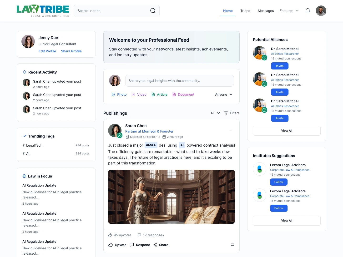 LawTribe — Community Mobile Hero