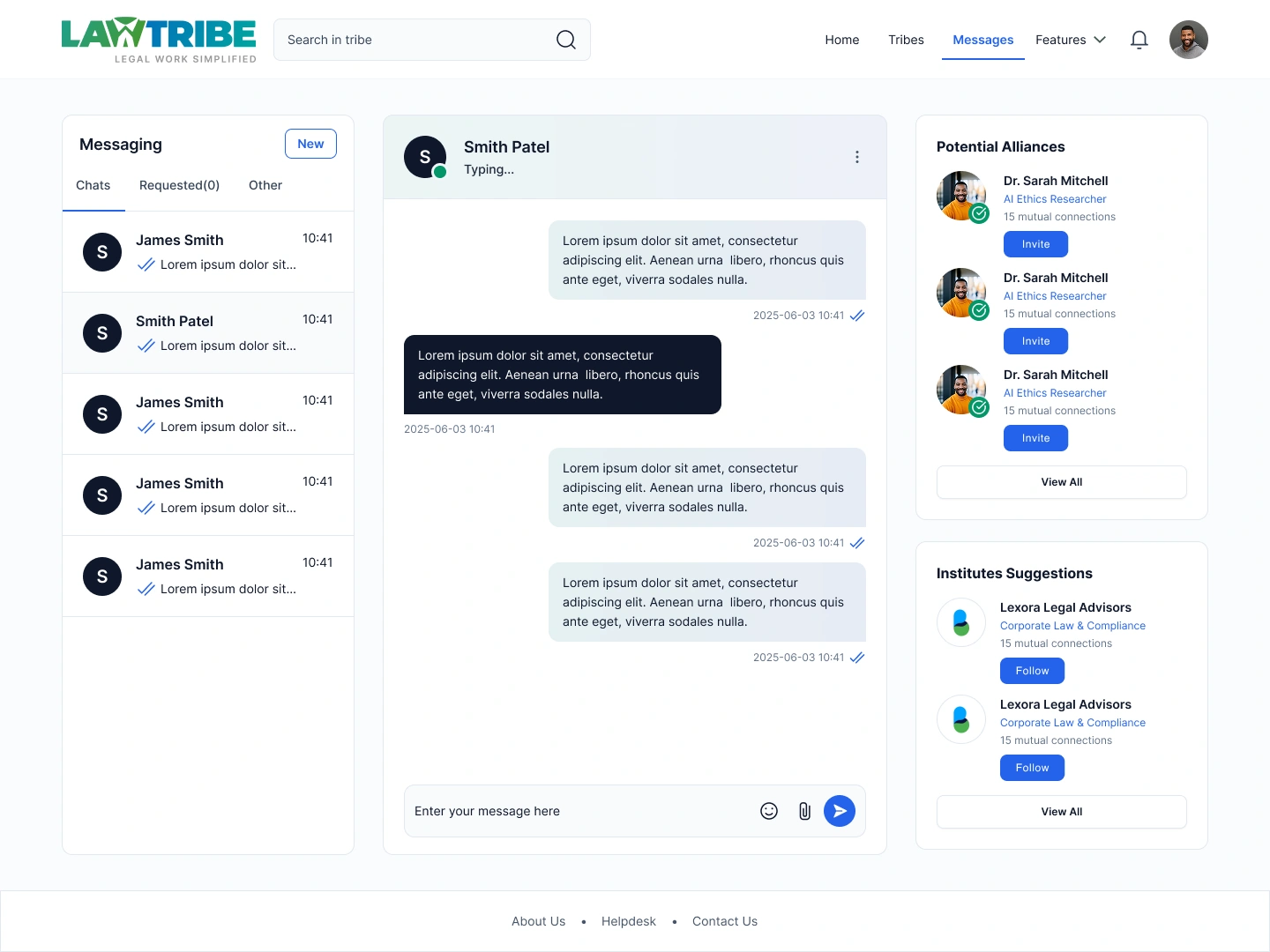 Real-Time Professional Legal Messaging